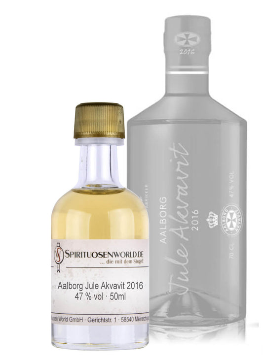 Aalborg Jule Akvavit 2016 Tastingminiatur 0,05 L