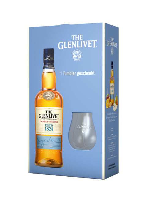 The Glenlivet Founders Reserve Whisky GP mit 1 Nosingglas gratis 0,7 L