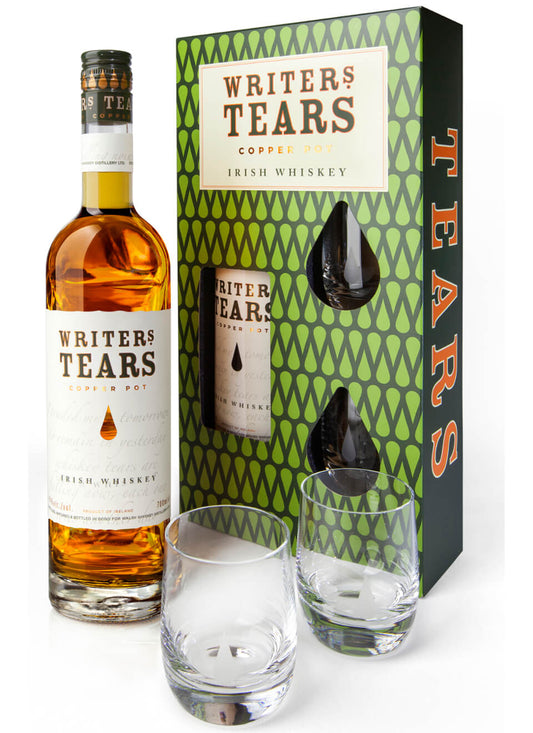 Writers Tears Irish Whiskey Set mit 2 Gläser 0,7 L